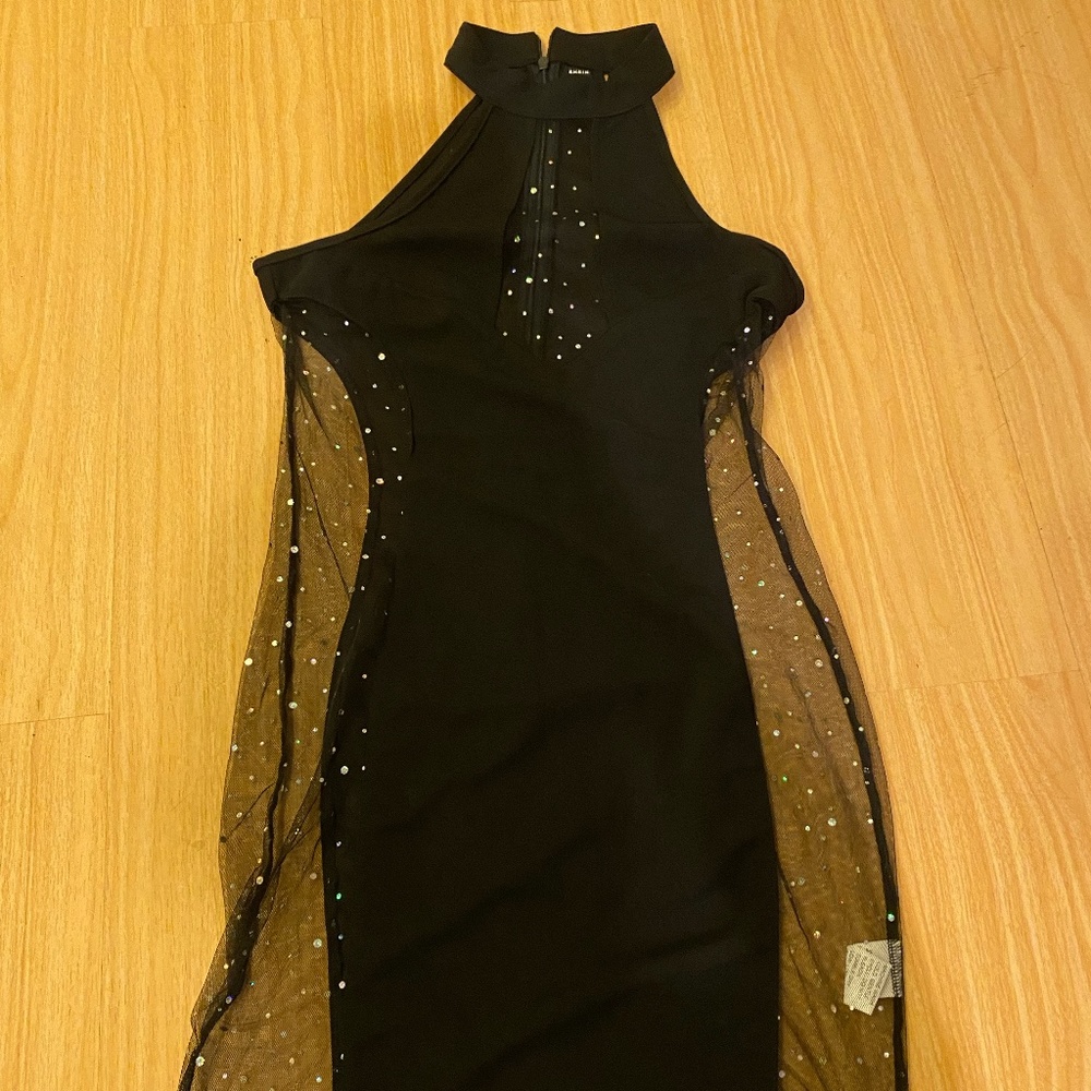 Side Mesh mini dress
